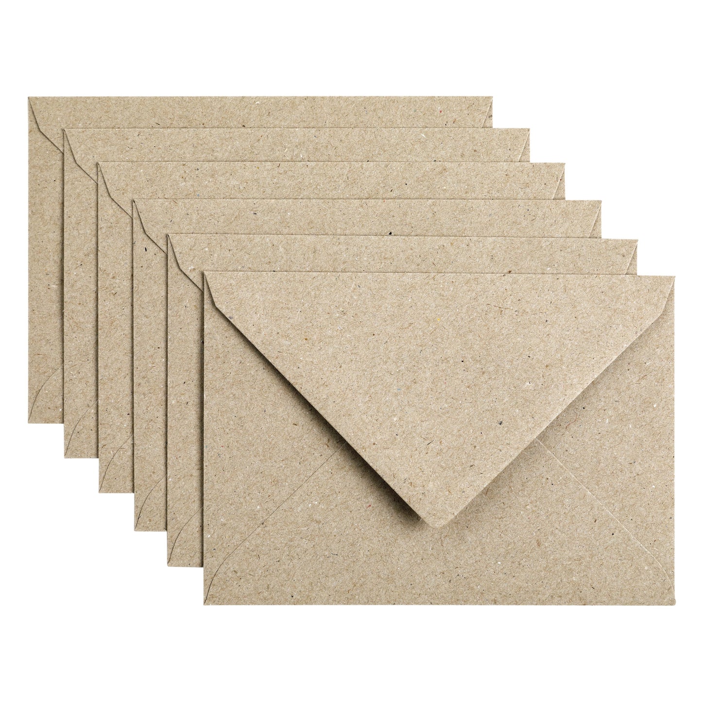 Papicolor - Briefumschlag C6 114x162mm kraftgrau Packung mit 6 Stück