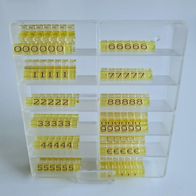 Klika - Prijscassette Vitrine 6mm geel/bruin