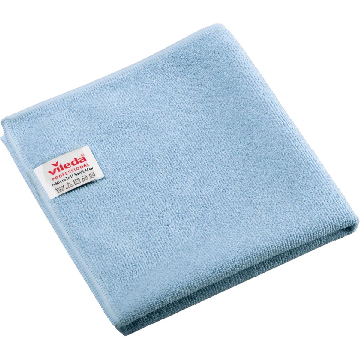 Vileda - Professionelles r-MicroTuff Swift Max Mikrofasertuch, 5er-Pack, blau