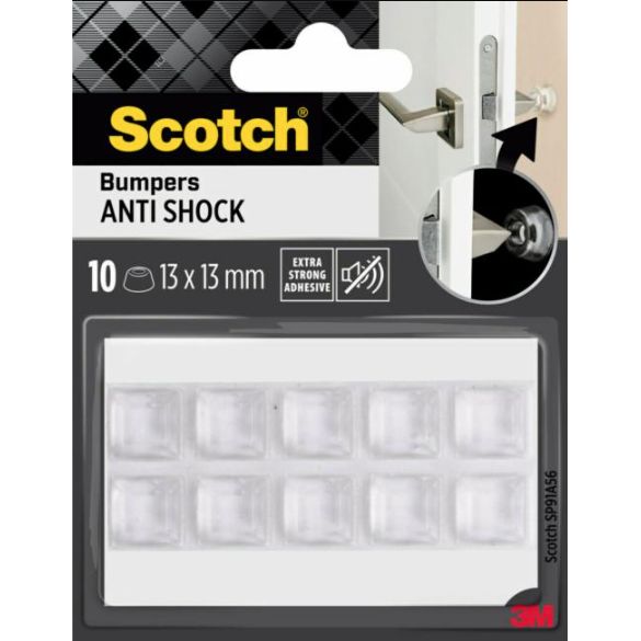 3M – selbstklebende Anstoßkappen, ft 13 x 13 mm, transparent, Blister mit 10 Stück