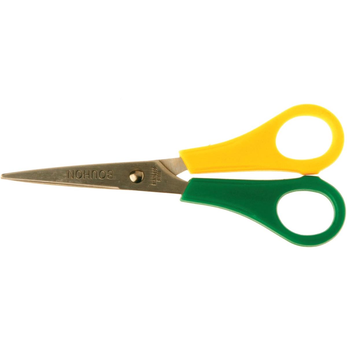 Westcott - Bouhon-Schere Inox 14 cm, für Linkshänder, gelb/grün, mit scharfer Spitze