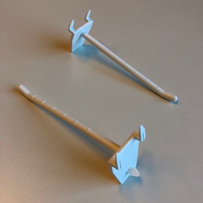 Klika - Kartonhaak enkel 100mm wit kunststof