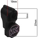Klika - StopLock 6mm schwarz Größe 38,5x18mm 130 Stück