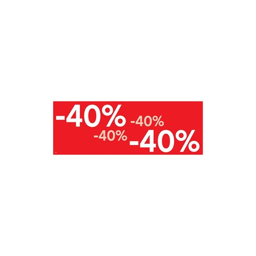 Klika - Raambiljet -40% , afmeting 69x24 cm.