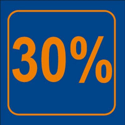 Klika - Raambiljet 30% , afmeting 24x23 cm.