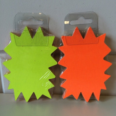 Klika - Fluor ster 12x8 cm fluor geel+fl.oranje