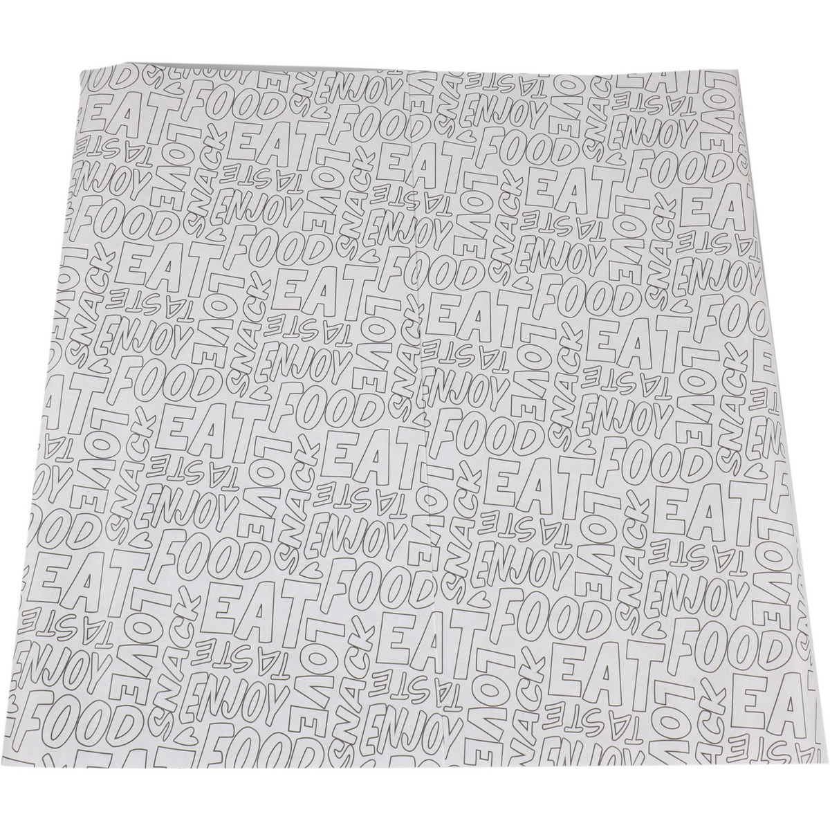 Klika - Vel | hamburgervel | papier + Wax | 33x34cm | Words | 5000 stuks