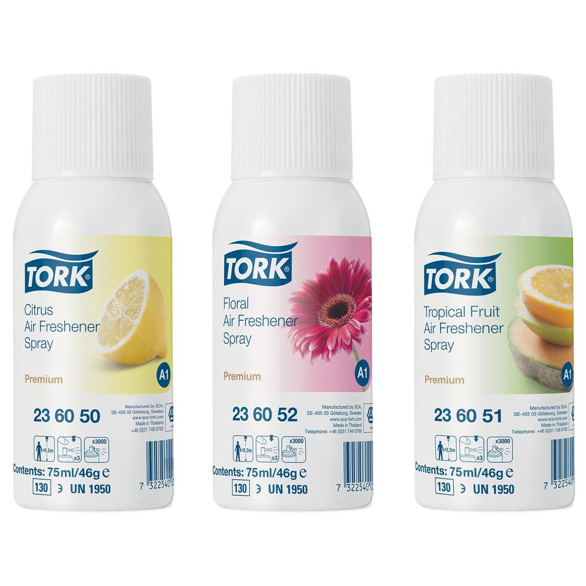 Tork – Nachfüller für Lufterfrischer, verschiedene Düfte, System A1, 12er-Pack