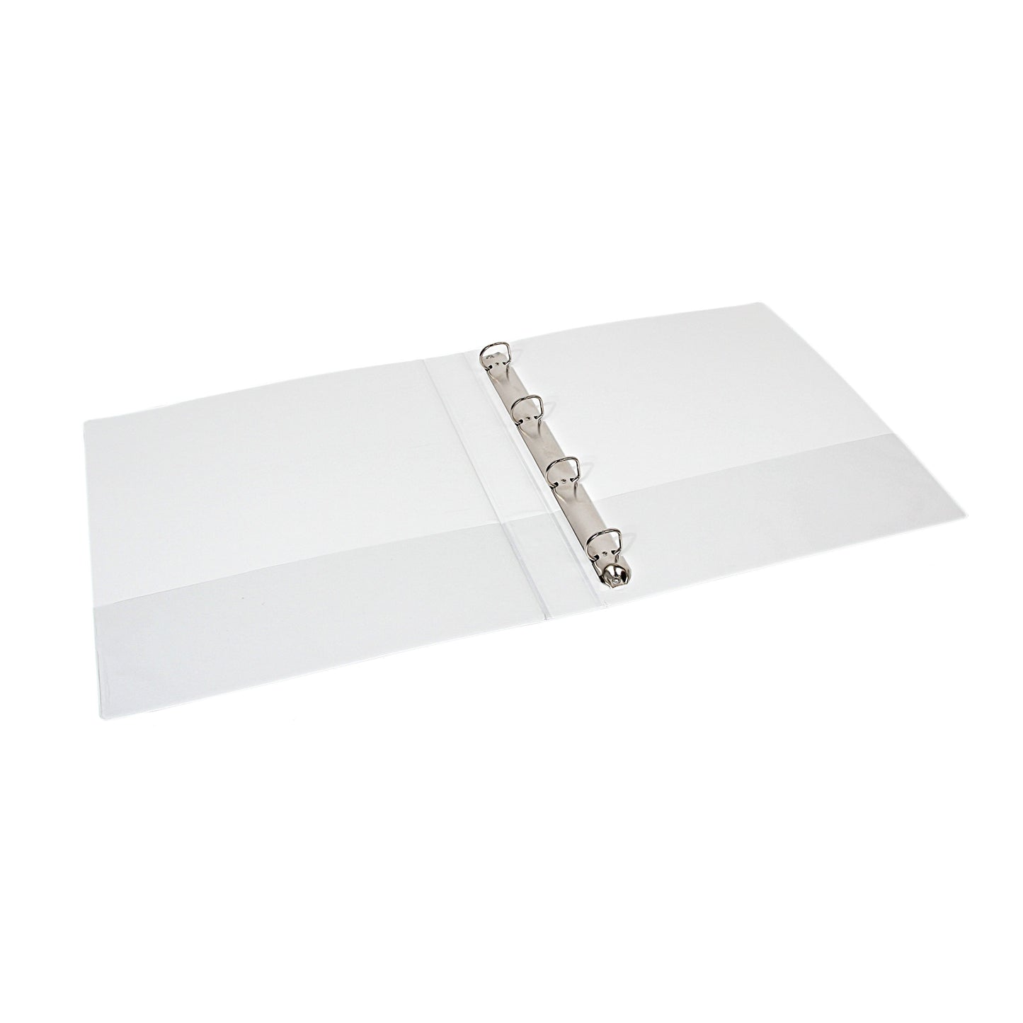 Quantore - Präsentationsringordner A4 4-Ring D-Mech 15mm weiß | 10 Stück