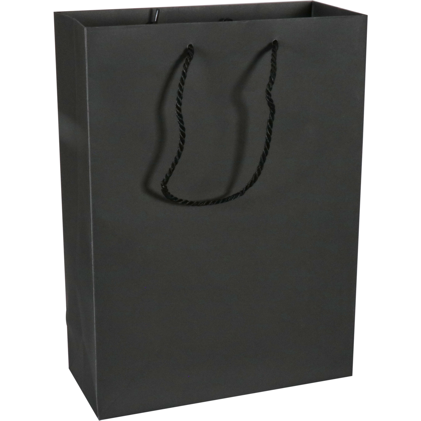 Klika - Tasche | Papier | mit Kordel | 27x 12x37cm | Einkaufstasche | schwarz/weiß | 100 Stück