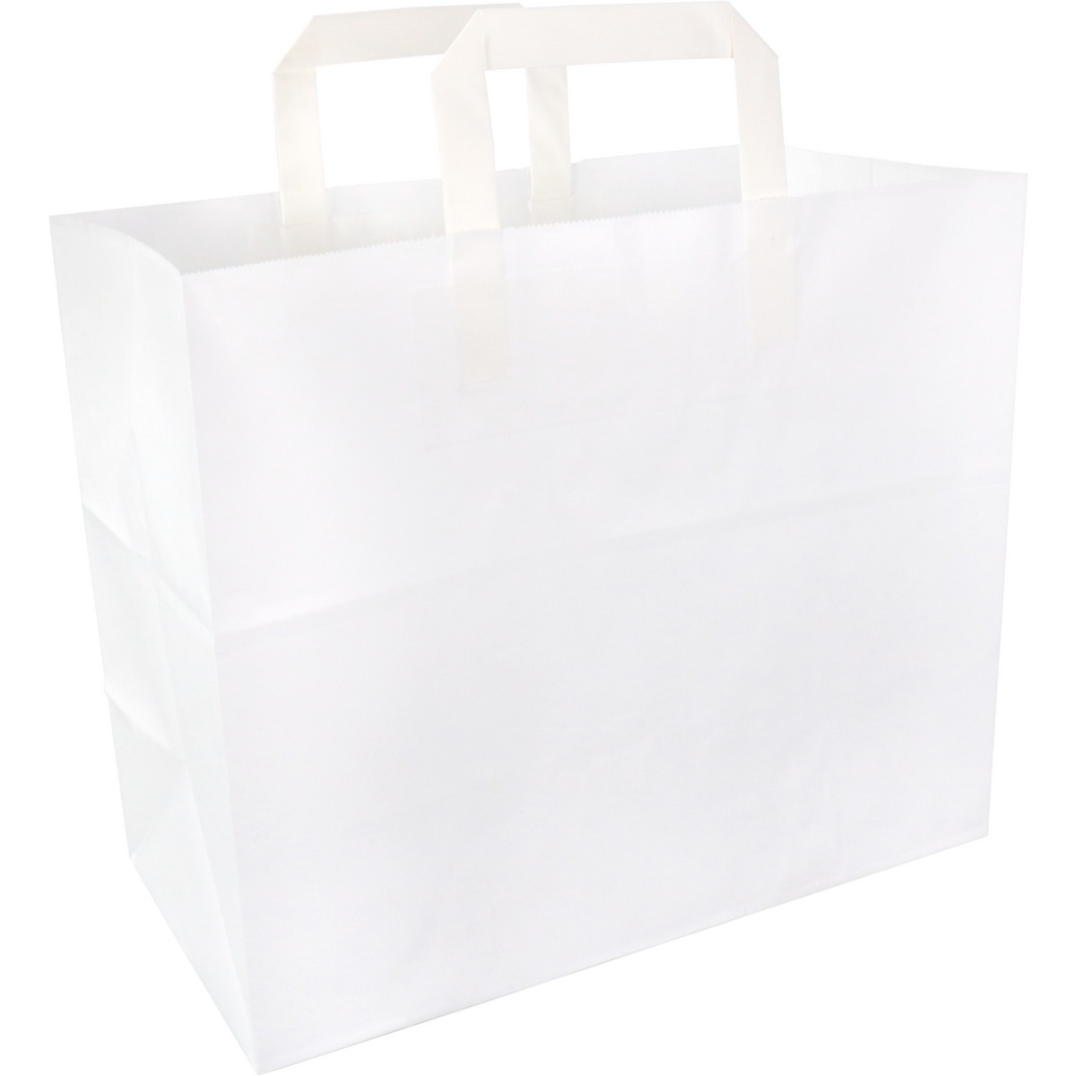 Klika - Tasche | Papier | flacher Griff | 32x 16x27cm | Einkaufstasche | weiß | 250 Stück