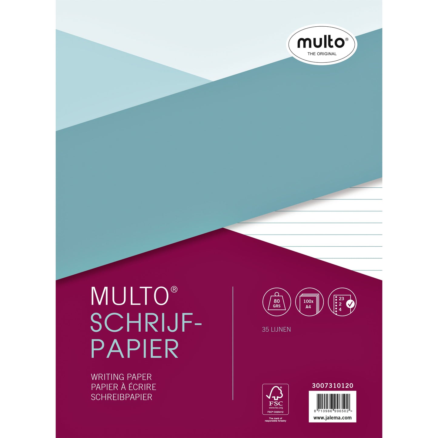 Multo - Interieur 23g lijn+voorlijn 80gr 100vel