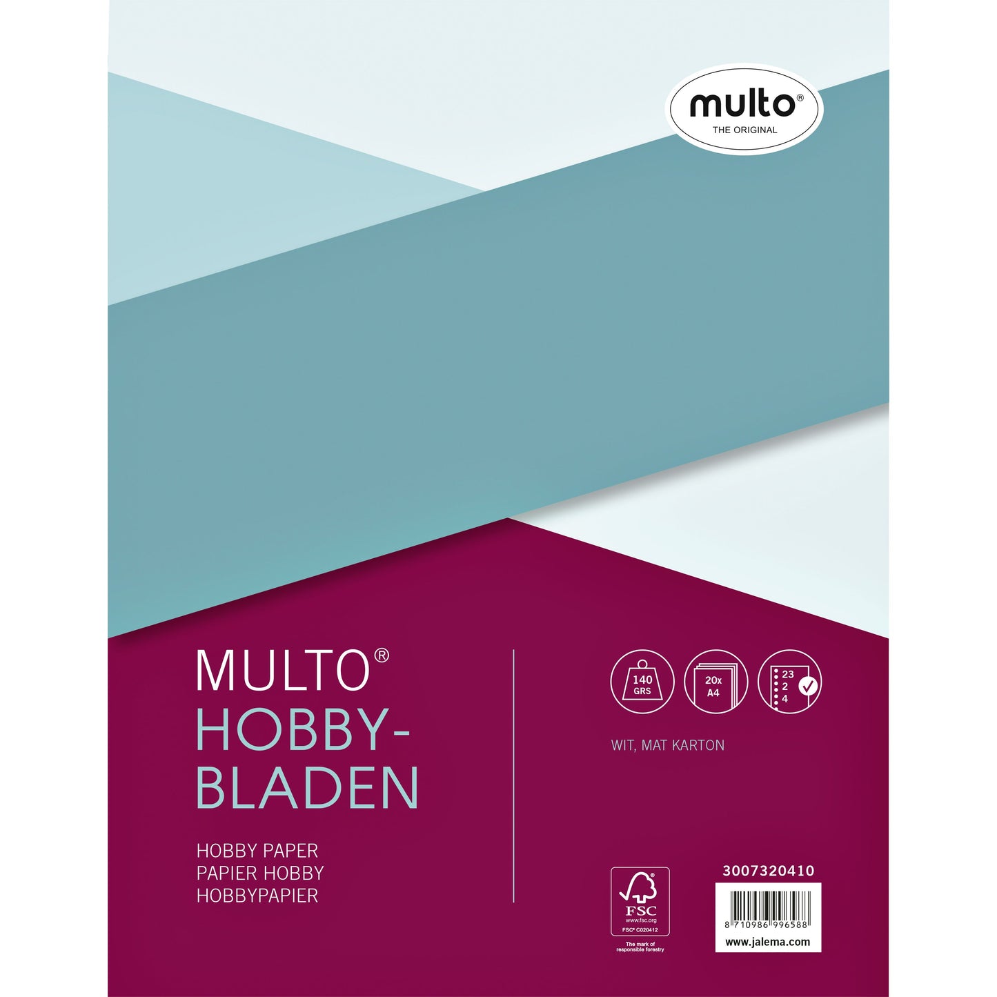 Multo - Interior-Hobbypapier A4 23R 20 Blatt | 10 Stück