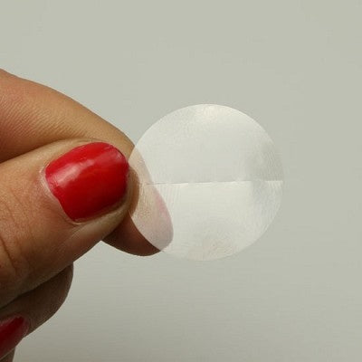Klika - Etiket 25 mm rond transp perf 2000 stuks