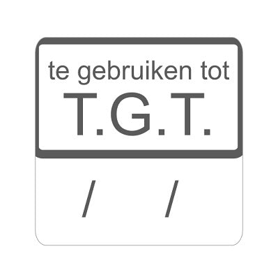 Klika - Etiket gebruiken TGT wit/magenta 25x25mm