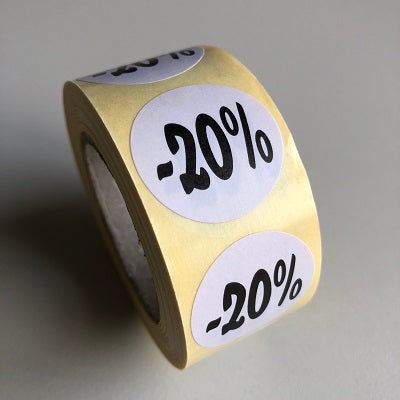 Klika - Etikett weiß 27mm -20% 500/Rolle 40 Stück