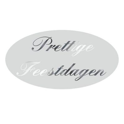 Klika - Etiket Prettige Fe zilv/zilv ovaal 40x21