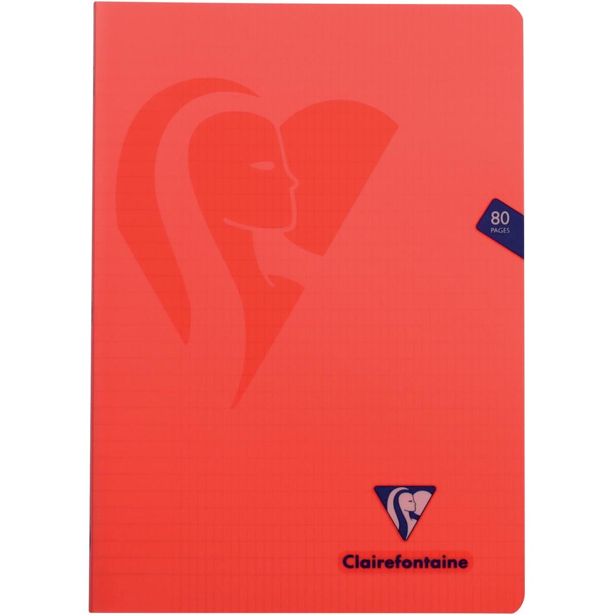 Clairefontaine – Mimesys-Notizbuch für A4, 80 Seiten, PP-Einband, kariert 4 x 8, verschiedene Farben