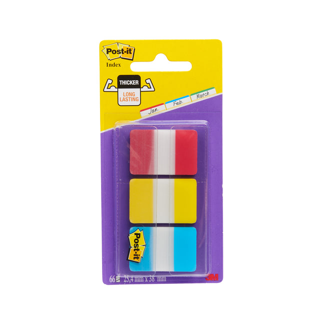 Post-it - Indextabs 686ryb 25,4x38,1mm stark ass | 6 Stück