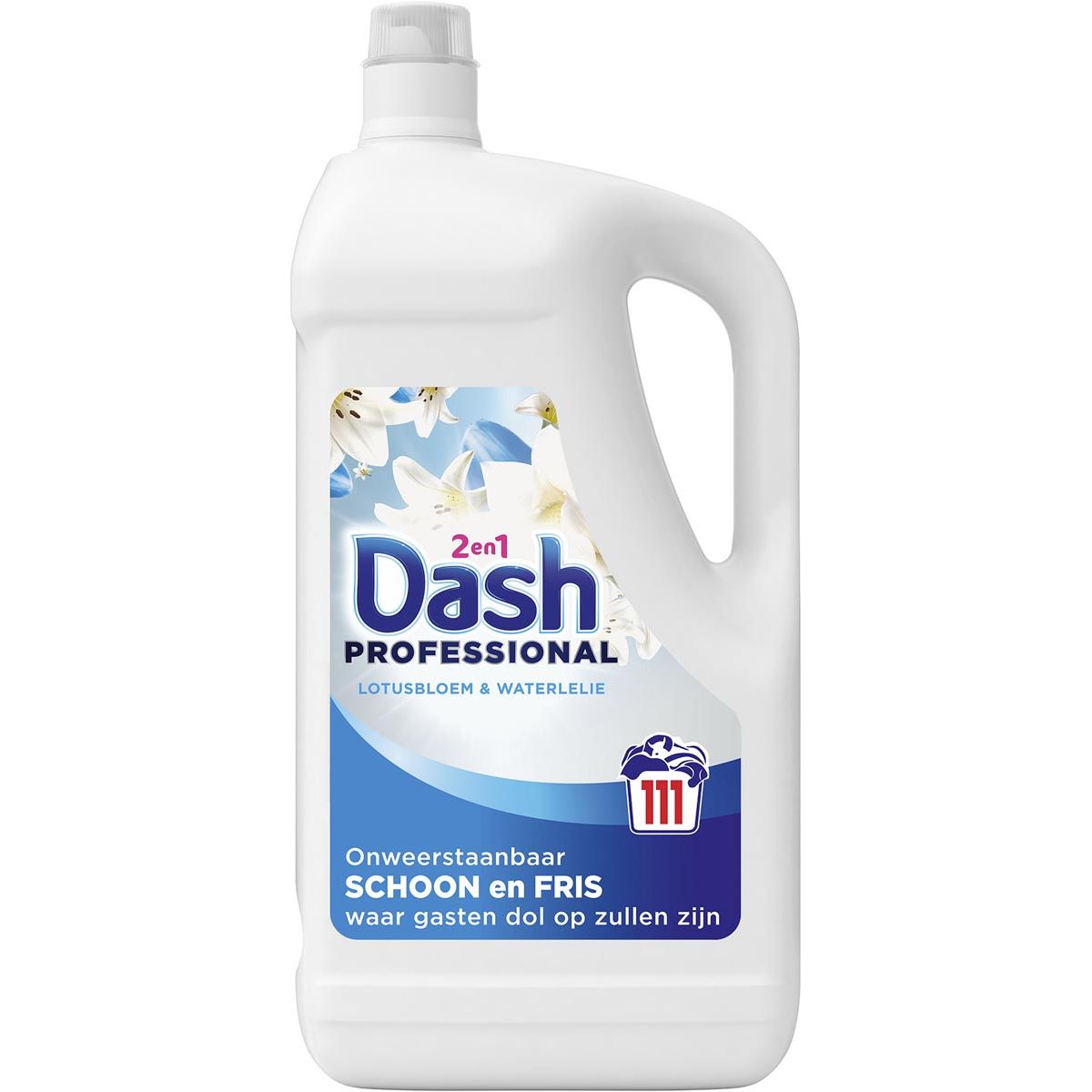 Dash - h Professional 2 in 1 Formula Lotusbloem Waterlelie wasmiddel, fles van 4,995 liter, 111 wasbeurten