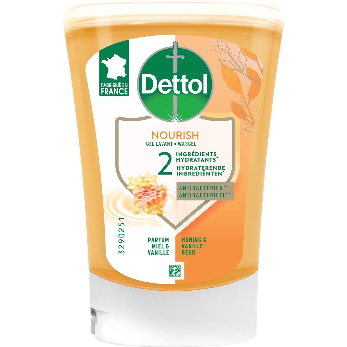 Dettol – No-Touch-Handseife Extra Pflege, Honig und Vanille, Nachfüllung von 250 ml