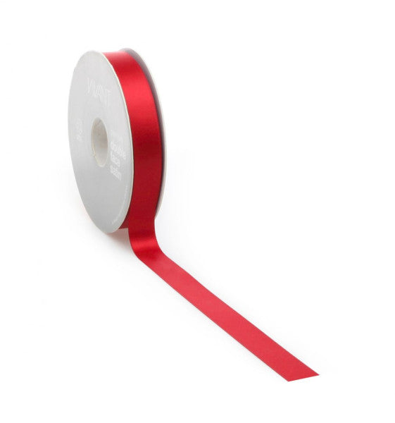 Satinband PREMIUM Doubleface 16mm x 25 Meter warmes Rot