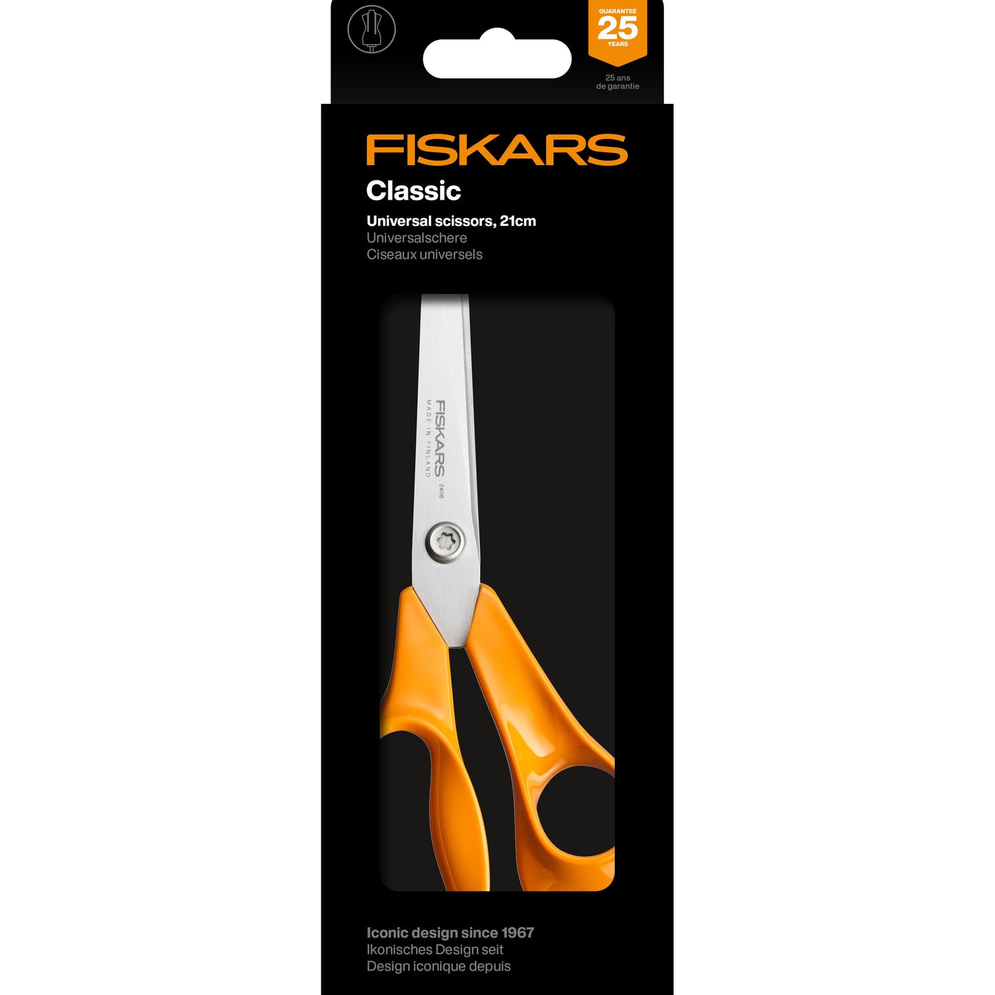 Fiskars - Schaar classic universeel 21cm oranje | 5 stuks
