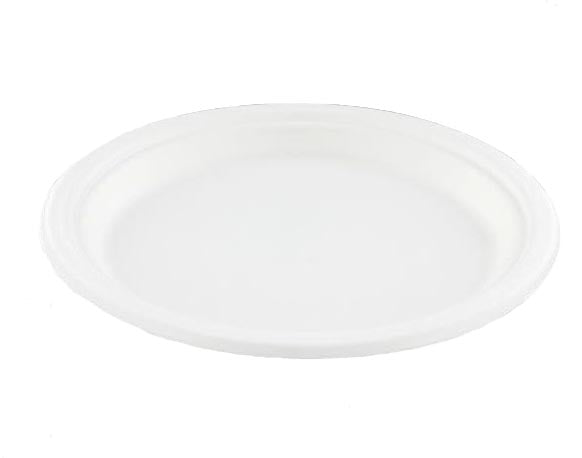 Conpax - Teller, aus Zuckerrohr, 23 cm, weiß, Packung à 50 Stück