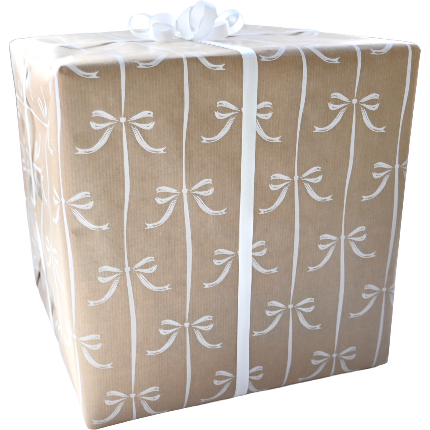 Klika - Cadeaupapier | 50cm | 200m | 50gr/m² | Strikken | bruin/wit