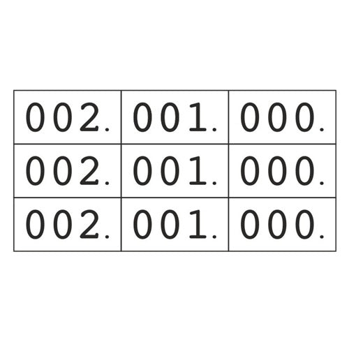 Klika - Schoen-gelijkheidsnummers wit 3x 000-999