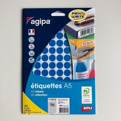 Klika - mapje permanent 15mm rond blauw 960
