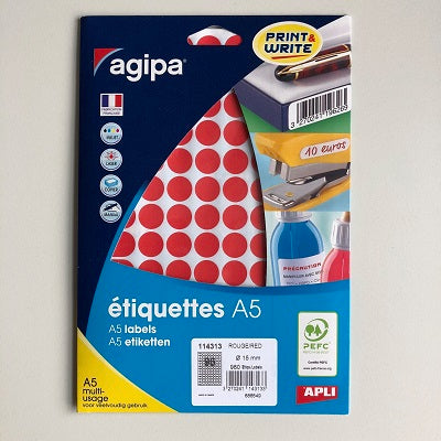 Klika - mapje permanent 15mm rond rood 960