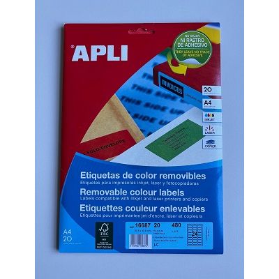 Klika - mapje rood removable 63,5x33,9mm480
