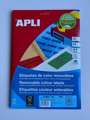 Klika - mapje rood removable 63,5x33,9mm480