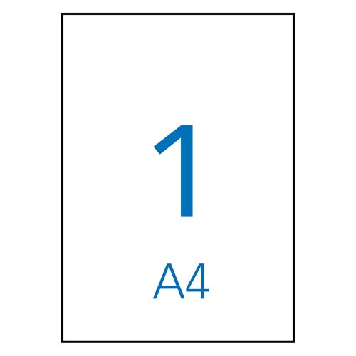 Klika - laser A4 etiketten 210x297mm 100