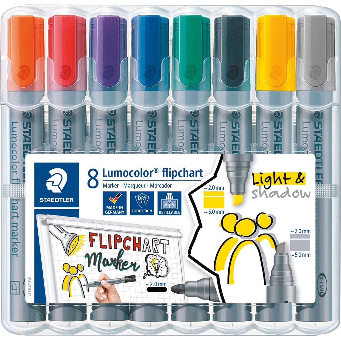 Staedtler - Markenmarker Lumocolor Flipchart 8 Stück