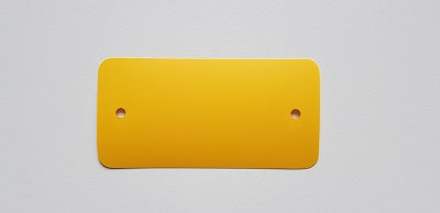 Klika - PVC labels 64x118mm geel2xgat ronde hoek