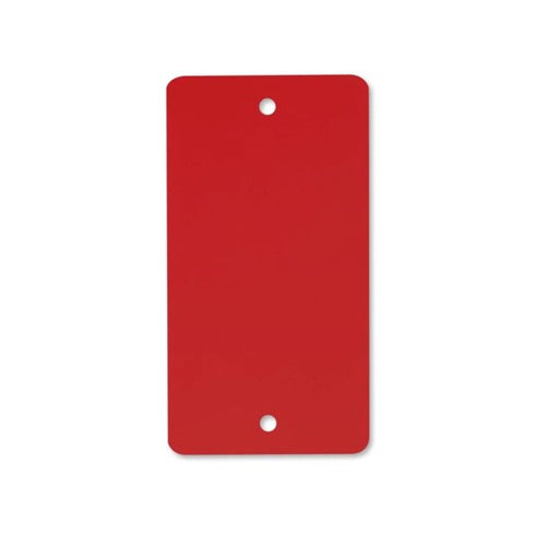 Klika - PVC-Etiketten 54x108 mm rot 2 Löcher 1000 Stück 3 Stück