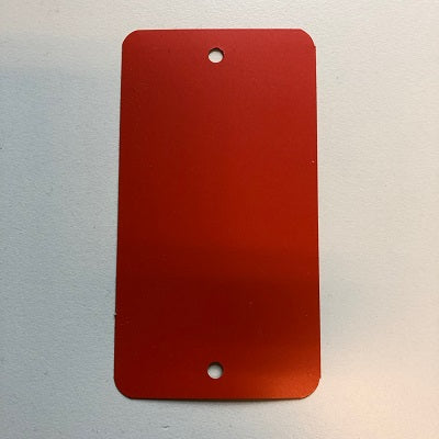 Klika - Label metaal 55x100 mm rood 2 gaten 1000