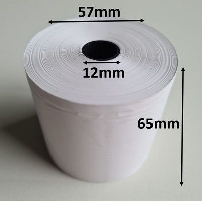 Klika - Thermorolle 57x65x12 mm weiß BPA-frei 90 Stück