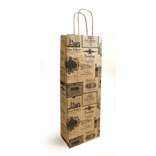 Timmers - Weinflaschenbeutel 1 Flasche 140+80x390mm Bar a vin (50 Stück)