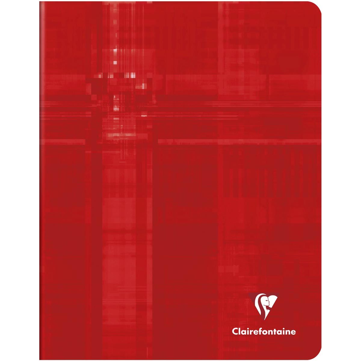 Clairefontaine – Metrisches Notizbuch, ft 16,5 x 21 cm, kariert 5x5 mm, rot