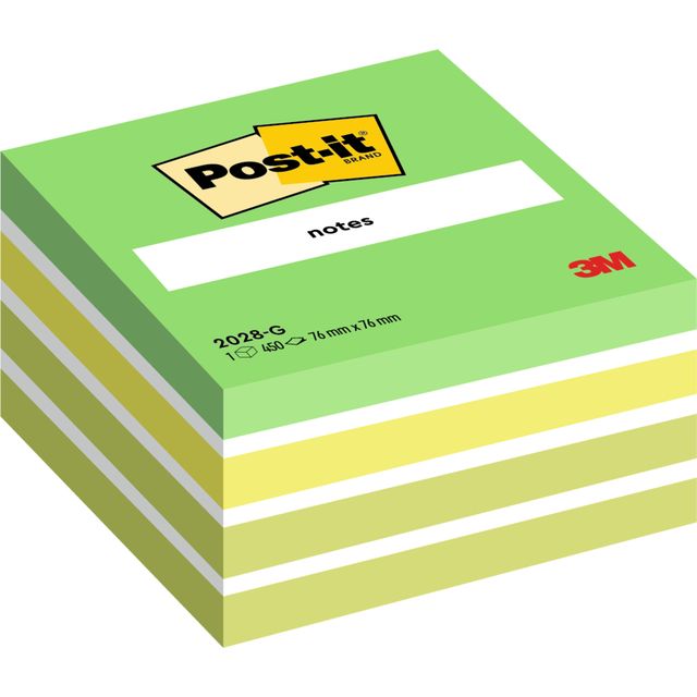 Haftnotizen - Notizblock 2028 76x76mm Würfel pastellgrün