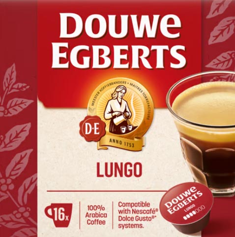 Douwe Egberts - koffiecapsules Lungo, pak van 16 stuks