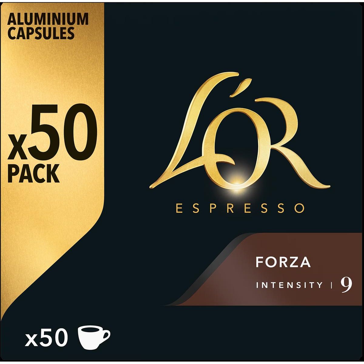 Douwe Egberts - L'Or Intensity Kaffeekapseln, Forza, Packung mit 50 Stück