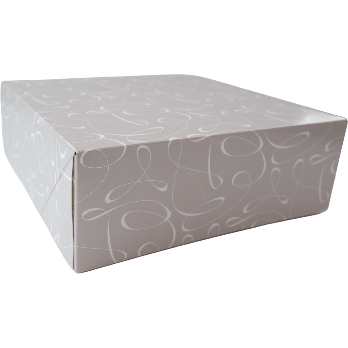 Klika - Gebaksdoos | Swirl | karton | 25x25x9cm | zonder venster | 100 stuks