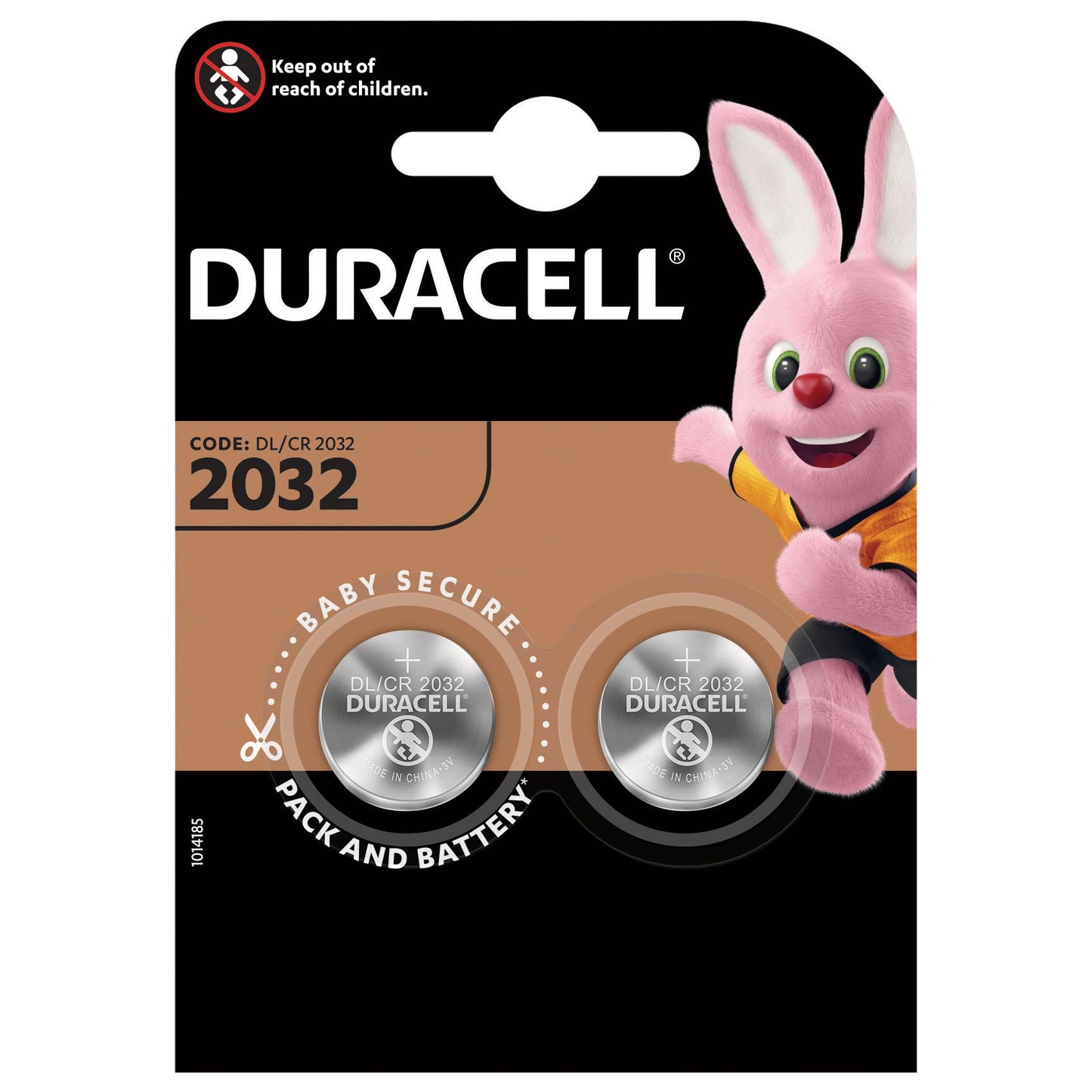 Duracell - Batterie Knopfzelle 2xCR2032 Lithium Ø20mm 3V-180mAh