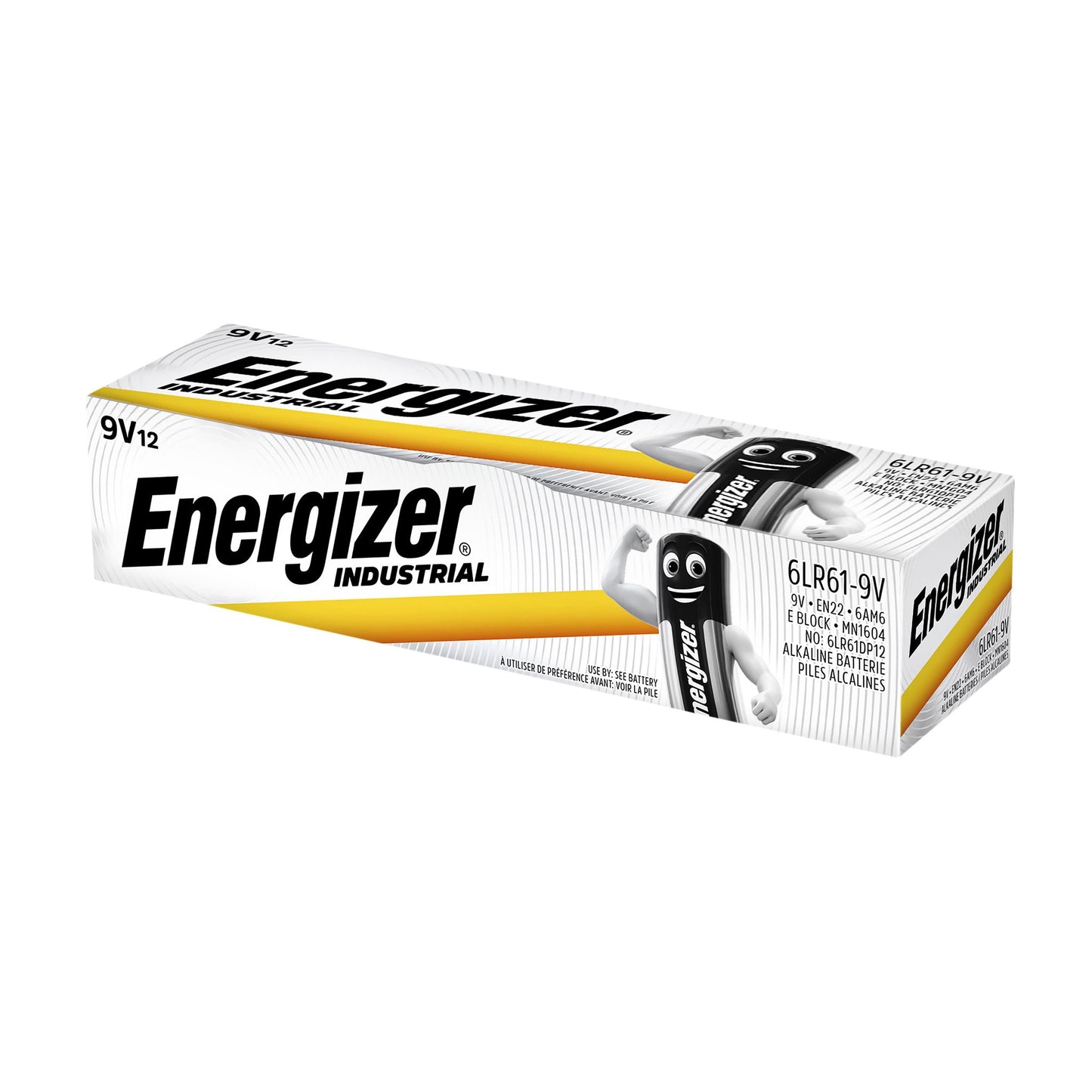 Energizer - Batterie Industrial 9Volt Alkaline Box mit 12 Stück