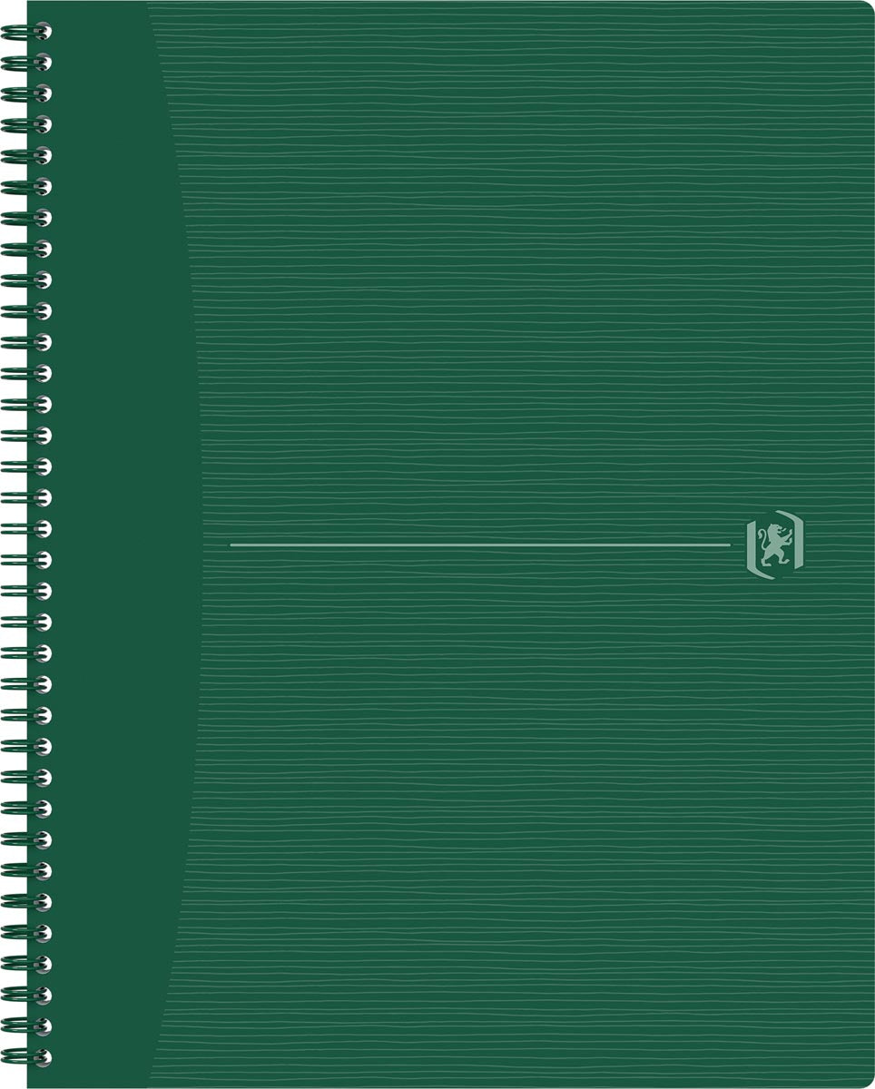 Oxford - Spiralblock Origin A4+ Linie 140 Seiten 80gr grün