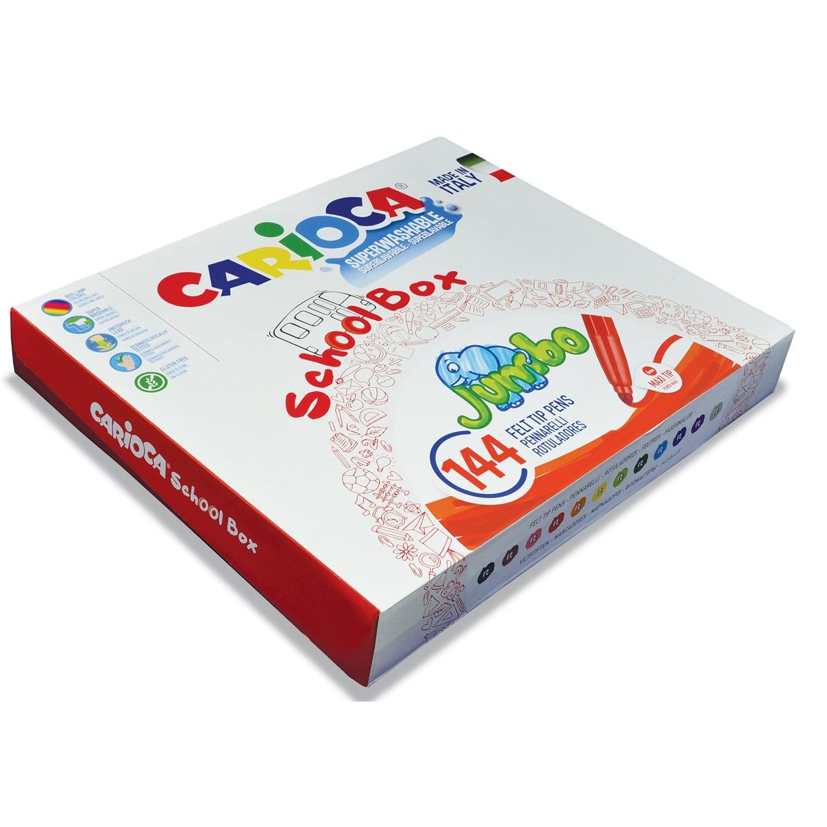 Carioca - Filzstifte, Box mit 144 Markern (Klassenpaket)